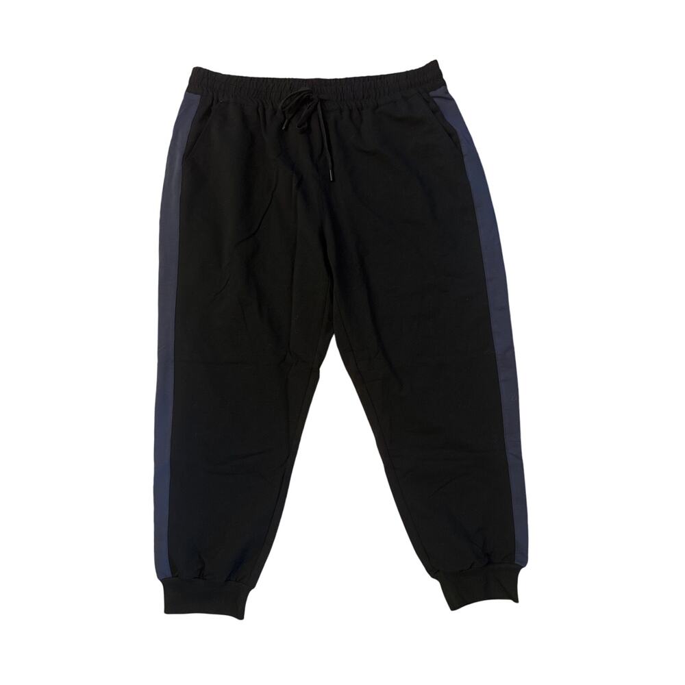 NWT Women 3X Zerdocean Black Jogger Pants Elastic Waist Pull-On Drawstring